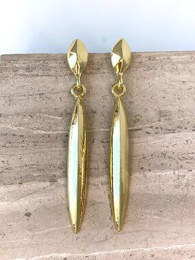 NEW~ Anthropologie Linear Gold Dangle Earrings
